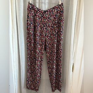 American Vintage Black Multicolor Floral Straight Leg Pants Size M
